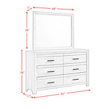 Eleanor Dresser & Mirror Set in White - Tampa Furniture Outlet