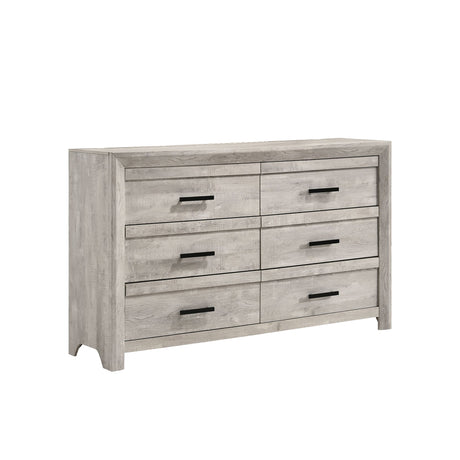 Eleanor 6-Drawer Dresser in White - Tampa Furniture Outlet