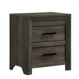 Eleanor 2-Drawer Nightstand in Mocha Grey