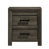 Eleanor 2-Drawer Nightstand in Mocha Grey