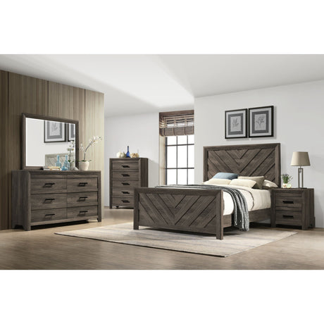 Eleanor 5-Drawer Chest in Mocha Grey – SKU EL400CHZS | Elements