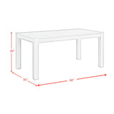 Eleanor Rectangular Dining Table in White - Tampa Furniture Outlet