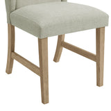 Eleanor Dining Side Chair with Heirloom Fabric in Brown (2 Per Carton) - Tampa Furniture Outlet