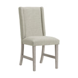 Eleanor Dining Side Chair with Heirloom Fabric in White (2 Per Carton) - Tampa Furniture Outlet