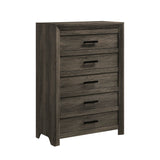 Eleanor 5-Drawer Chest in Mocha Grey - Tampa Furniture Outlet
