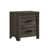 Eleanor 2-Drawer Nightstand in Mocha Grey - Tampa Furniture Outlet