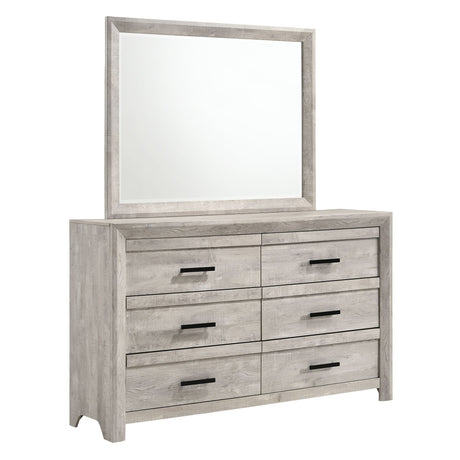 Ellen Dresser & Mirror Set White - Tampa Furniture Outlet