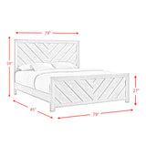 Ellen King Bed White - Tampa Furniture Outlet