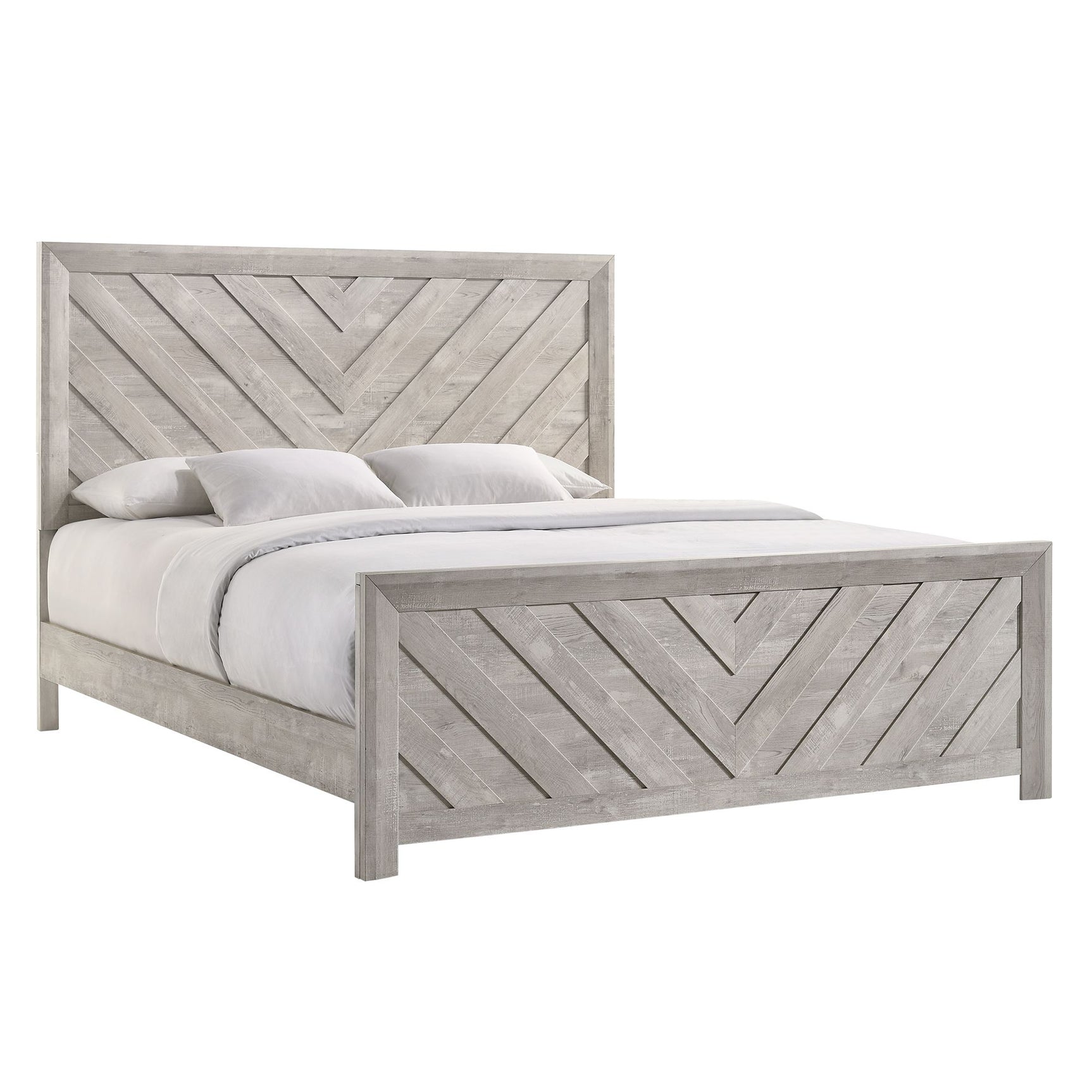 Ellen King Bed White - Tampa Furniture Outlet