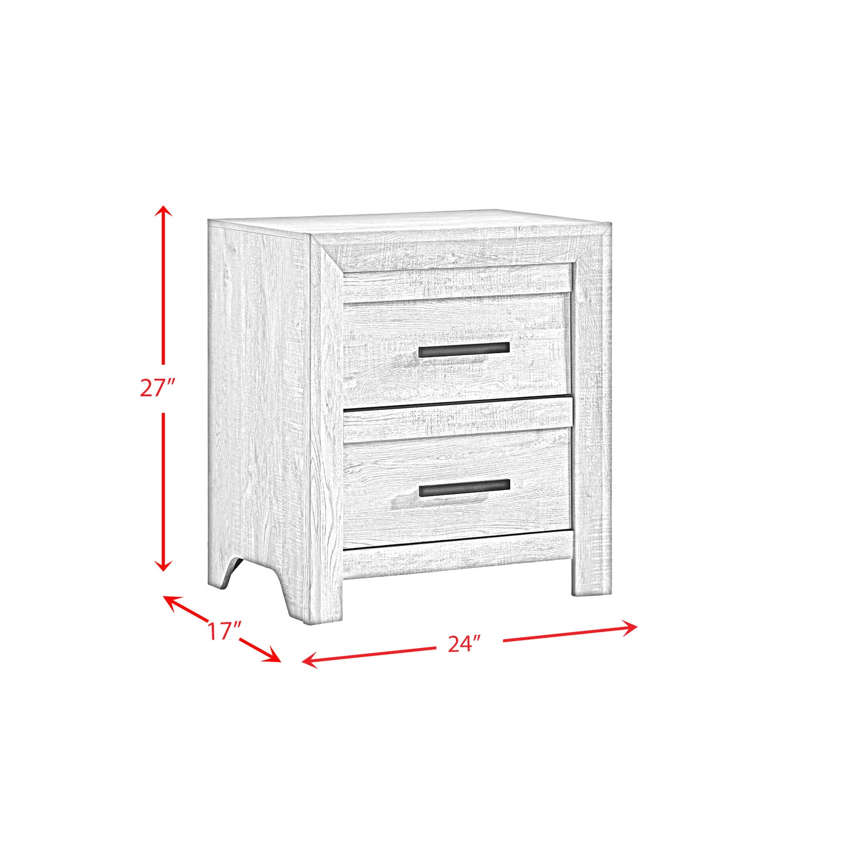 Ellen Nightstand White - Tampa Furniture Outlet