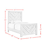 Ellen Twin Bed White - Tampa Furniture Outlet