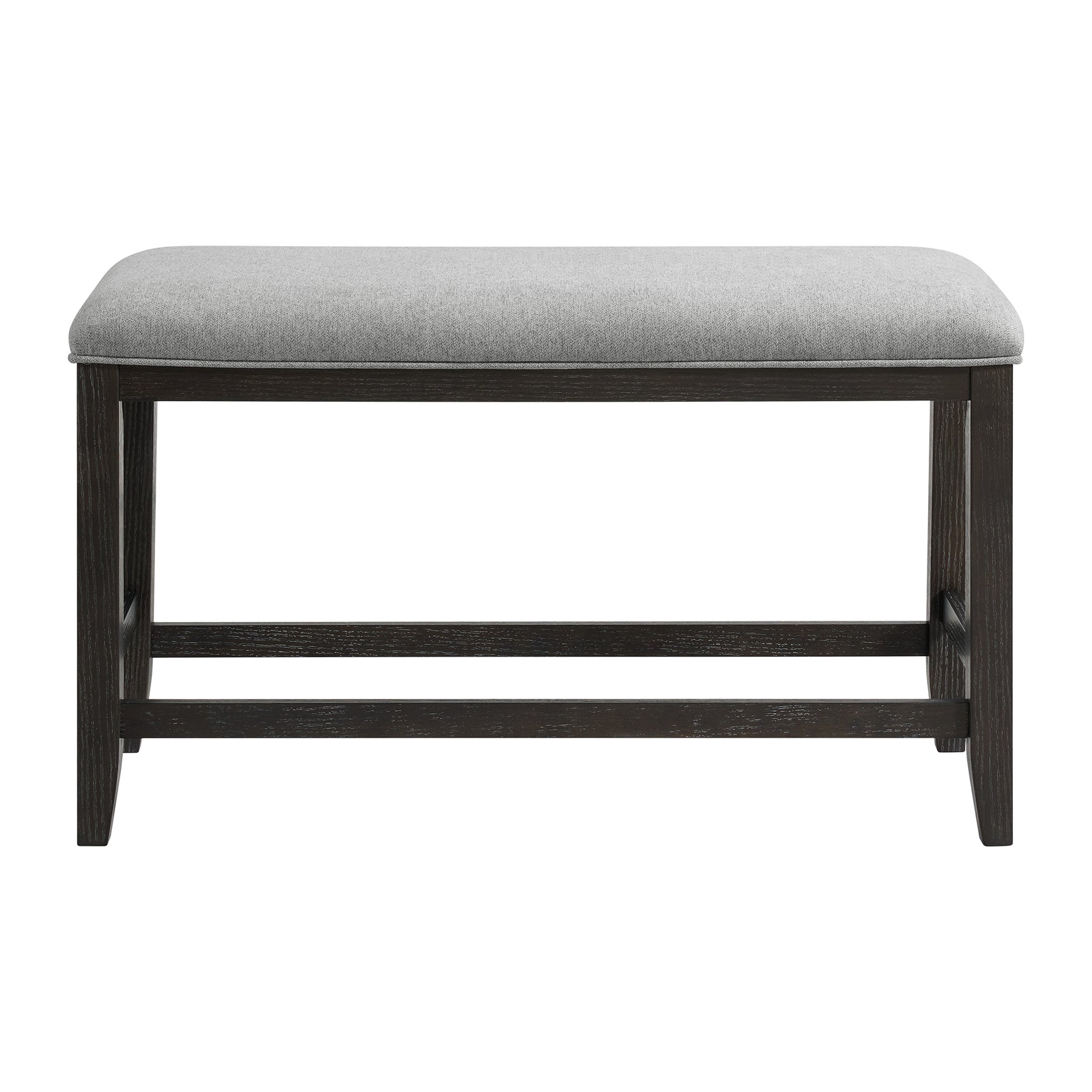Elodie Counter Bench with Grey Fabric in Charcoal - Tampa Furniture Outlet