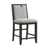 Elodie Counter Chair with Grey Fabric in Charcoal (2 Per Carton) - Tampa Furniture Outlet