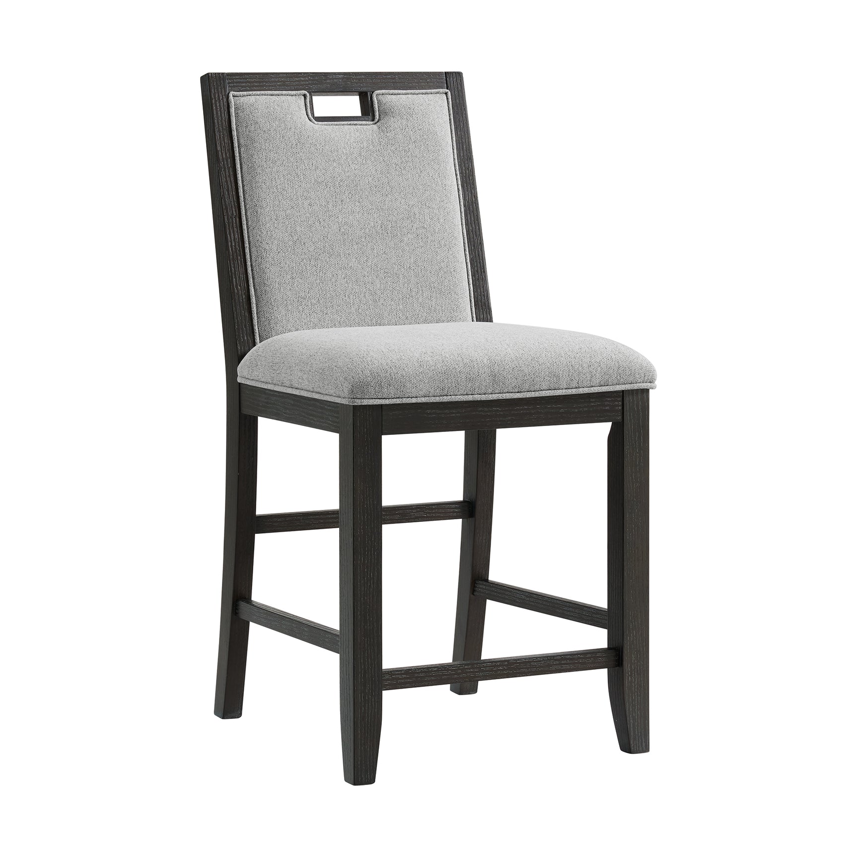 Elodie Counter Chair with Grey Fabric in Charcoal (2 Per Carton) - Tampa Furniture Outlet