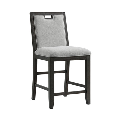 Elodie Counter Chair with Grey Fabric in Charcoal (2 Per Carton)