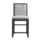 Elodie Counter Chair with Grey Fabric in Charcoal (2 Per Carton) - Tampa Furniture Outlet