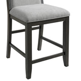 Elodie Counter Chair with Grey Fabric in Charcoal (2 Per Carton) - Tampa Furniture Outlet