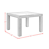 Elodie Counter Table with Glass in Charcoal