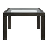 Elodie Counter Table with Glass in Charcoal - Tampa Furniture Outlet