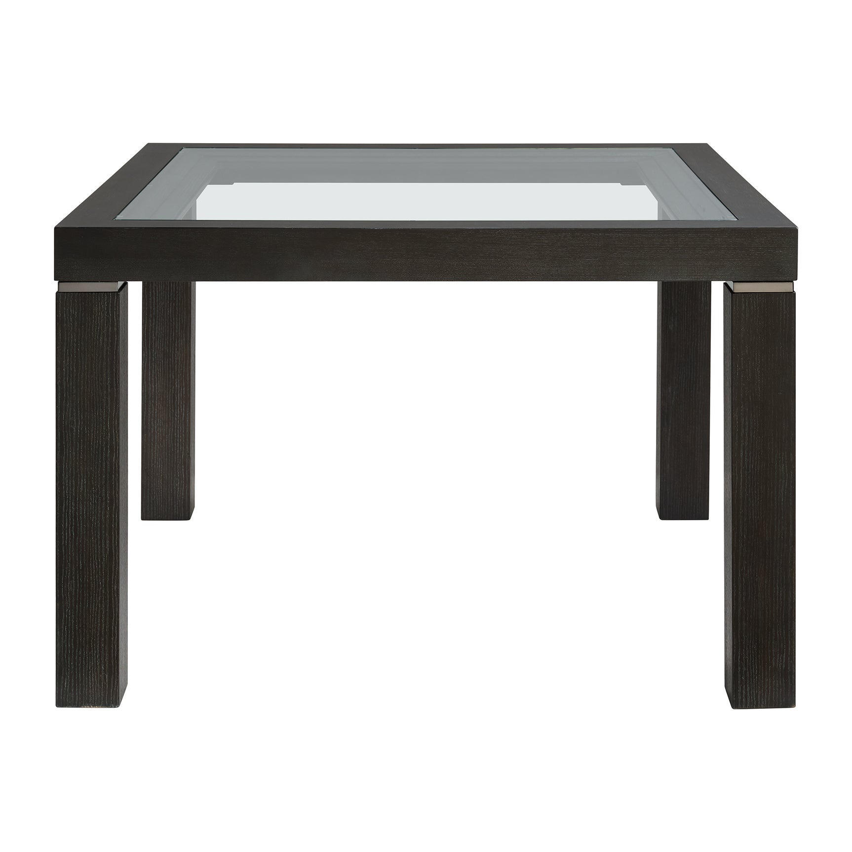 Elodie Counter Table with Glass in Charcoal - Tampa Furniture Outlet