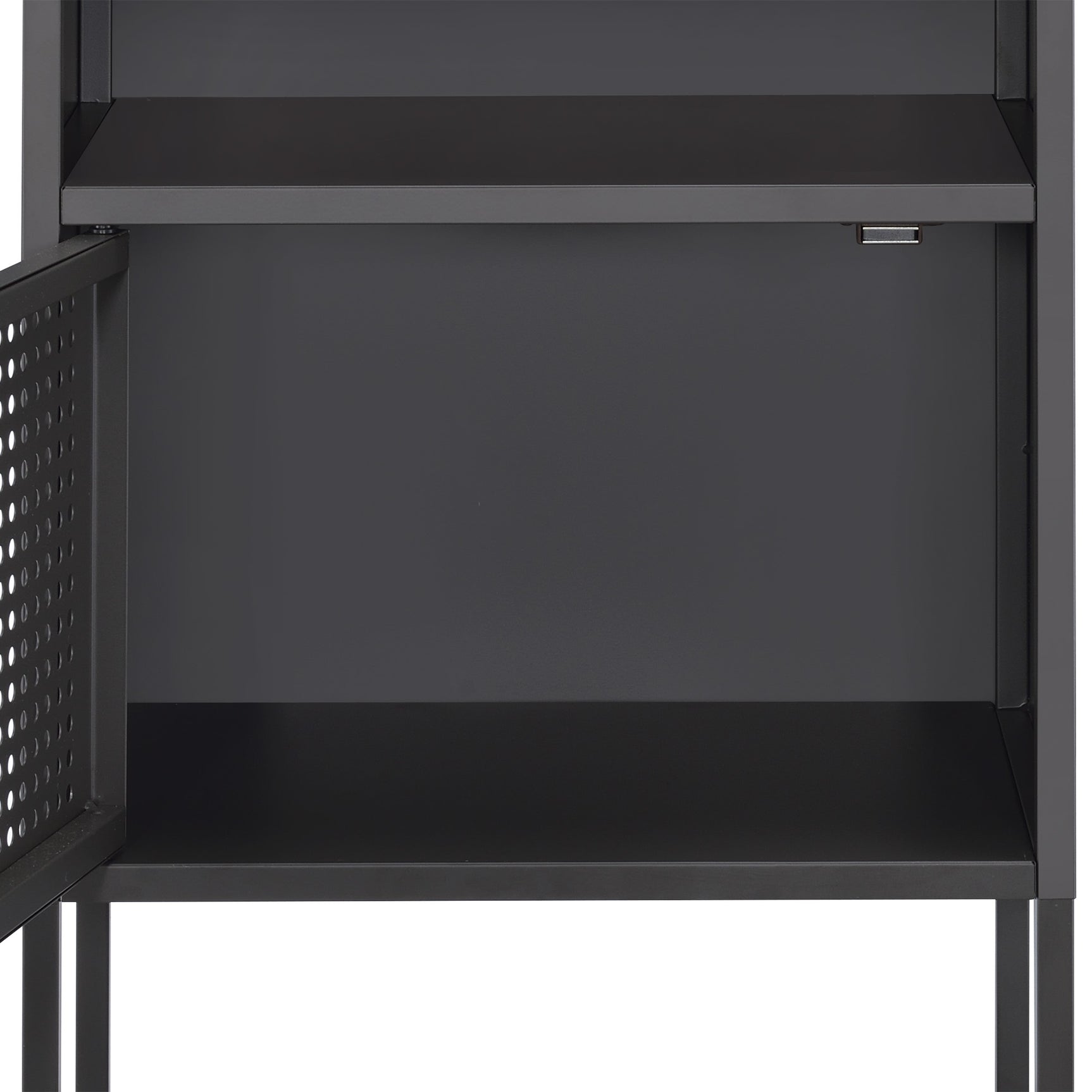 Ember Nightstand (C-1094) GREY NIGHTSTAND W/ USB