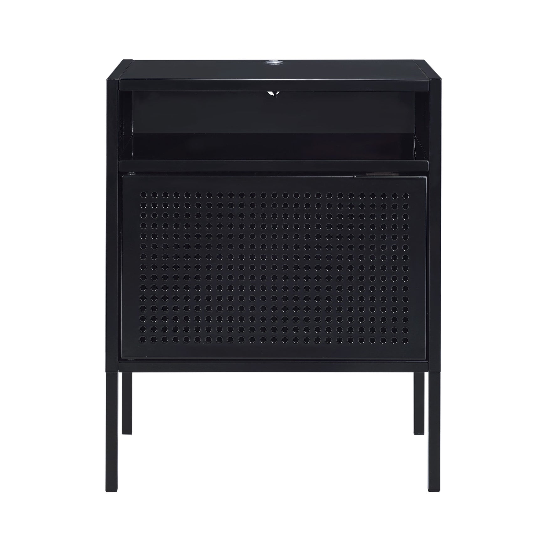 Ember Nightstand (C-1094) BLACK NIGHTSTAND W/ USB - Tampa Furniture Outlet