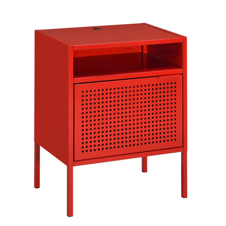 Ember Nightstand (C-1094) RED NIGHTSTAND W/ USB - Tampa Furniture Outlet