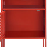 Ember Nightstand (C-1094) RED NIGHTSTAND W/ USB - Tampa Furniture Outlet