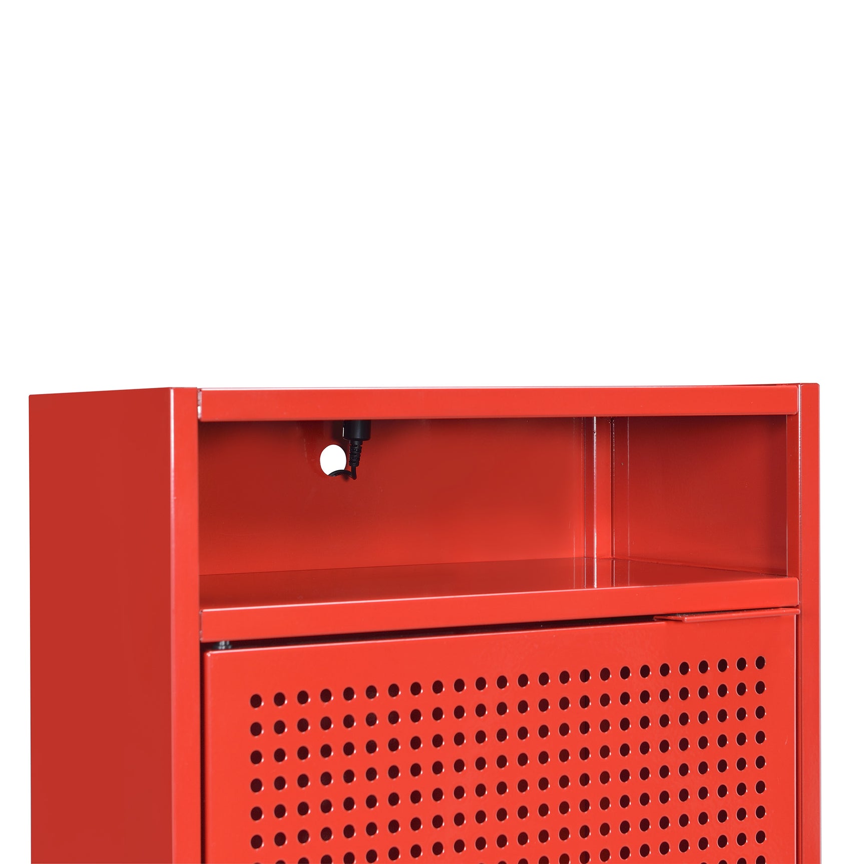 Ember Nightstand (C-1094) RED NIGHTSTAND W/ USB - Tampa Furniture Outlet