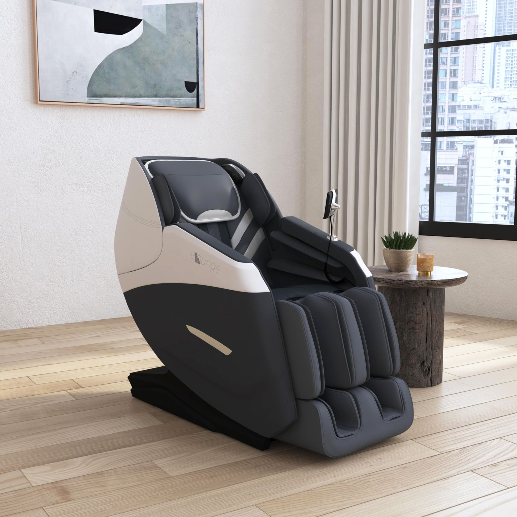 Embrace Massage Chair in Charcoal PU – SKU U-11700-3-600 | Elements