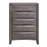 Emily Chest Grey 5Drawer (Sturdy) - Tampa Furniture Outlet
