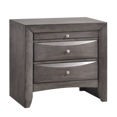 Emily Nightstand Grey - Tampa Furniture Outlet