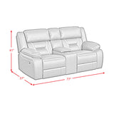 Engage Motion Loveseat with Console in Corral Grey - Tampa Furniture Outlet