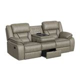 Engage Motion Sofa with DDT, Drawer and PWS in Corral Grey - Tampa Furniture Outlet