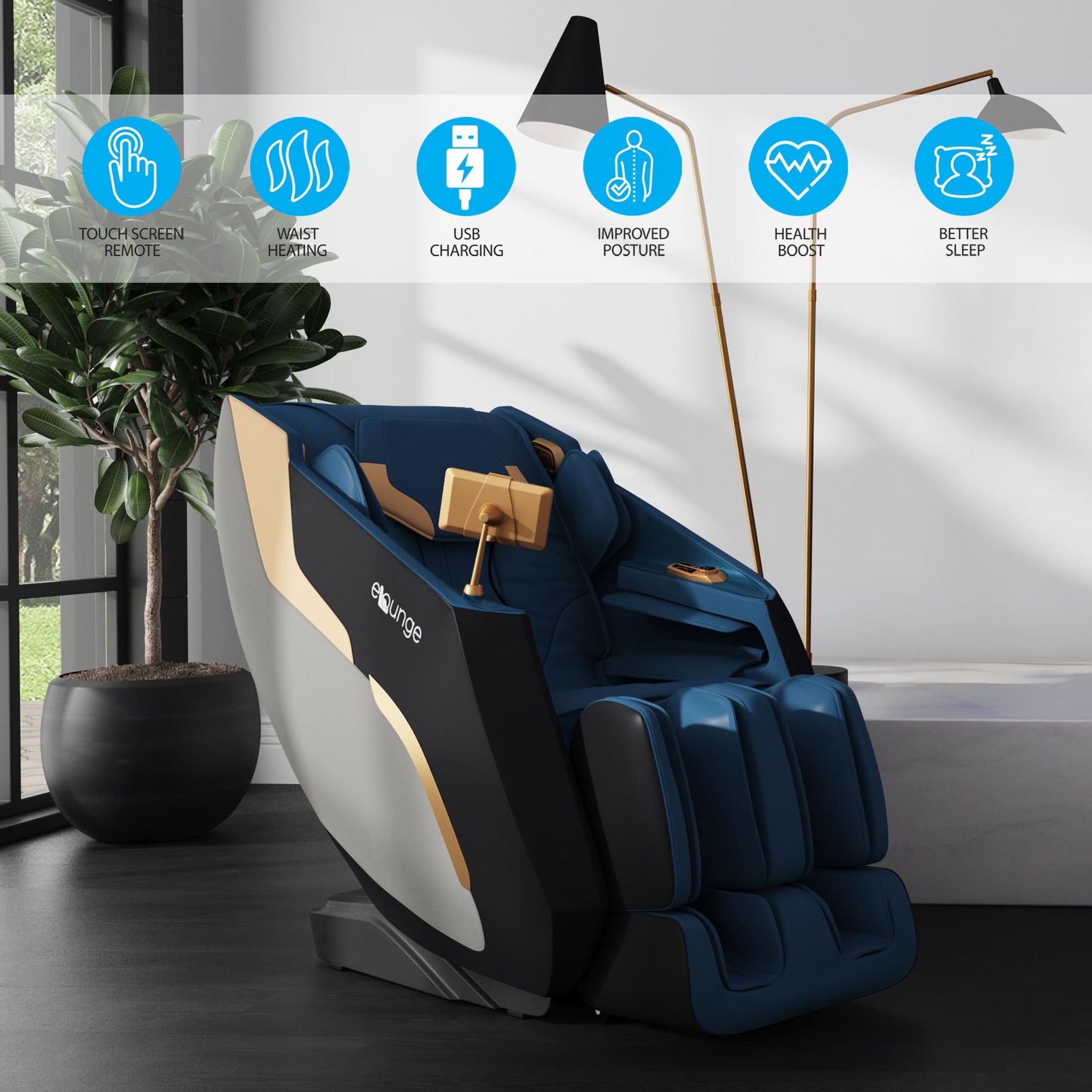 Enrich Massage Chair & Free Eye Massager - Tampa Furniture Outlet