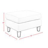 Erica 497 Ottoman W/Chrome Nail Heirloom Berry (ISTA 3) - Tampa Furniture Outlet