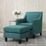 Erica 497 Ottoman W/Chrome Nail Heirloome Teal (ISTA 3) – SKU UER087000CA | Elements