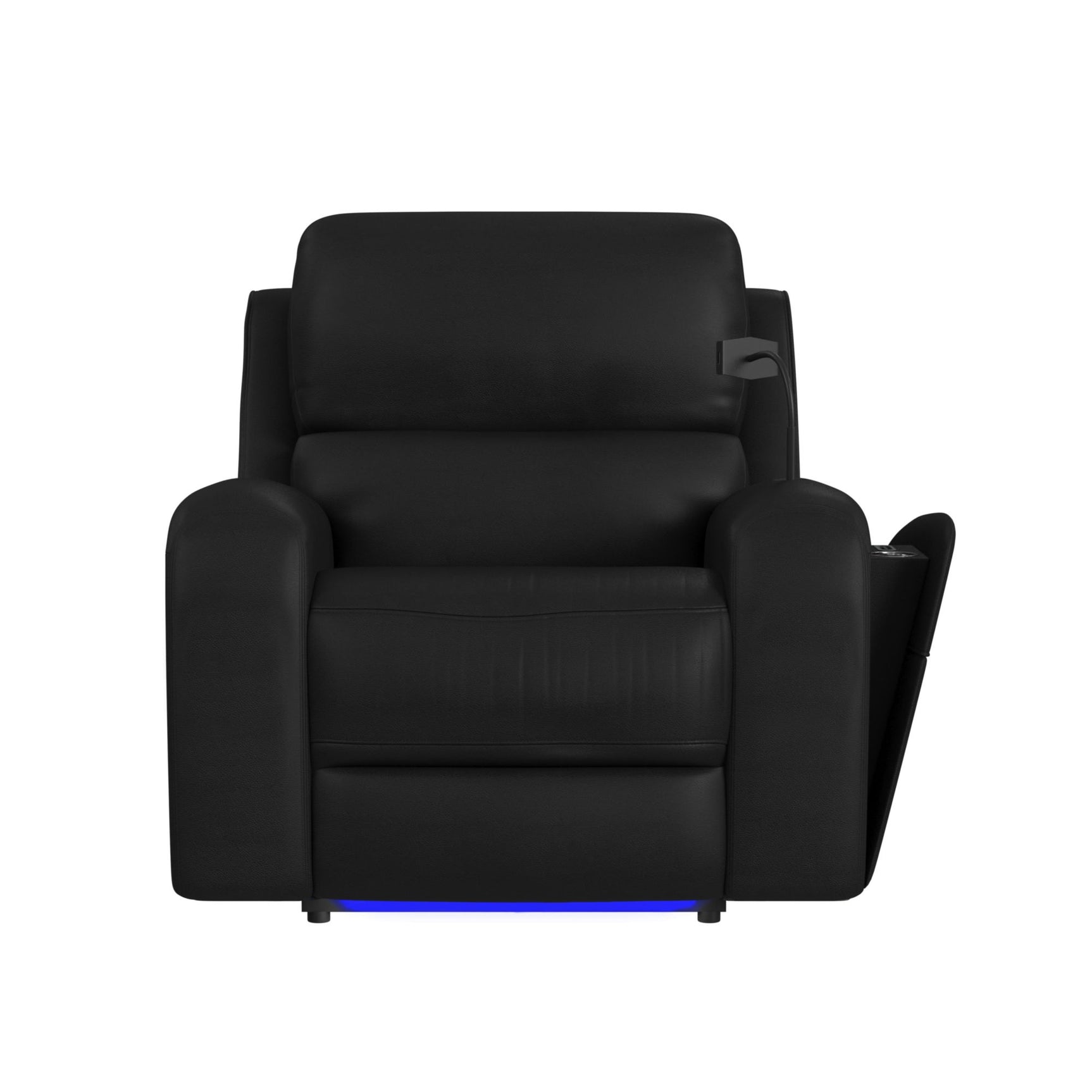 Euphora P3 Power Glider Recliner W/Heat & Massage, Music, Ipad holder W/wireless charger and USBC in Aline Black - Tampa Furniture Outlet