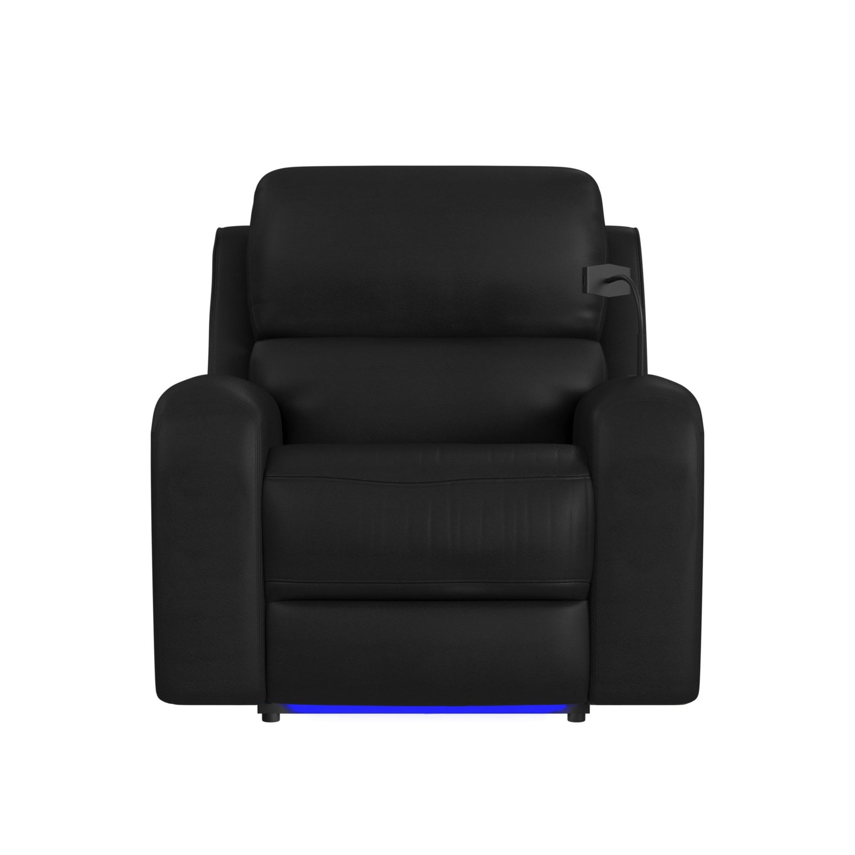 Euphora P3 Power Glider Recliner W/Heat & Massage, Music, Ipad holder W/wireless charger and USBC in Aline Black - Tampa Furniture Outlet