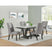 Everdeen Dining Table w/ White Faux Marble Top in Charcoal – SKU D-4930-7-DT | Elements
