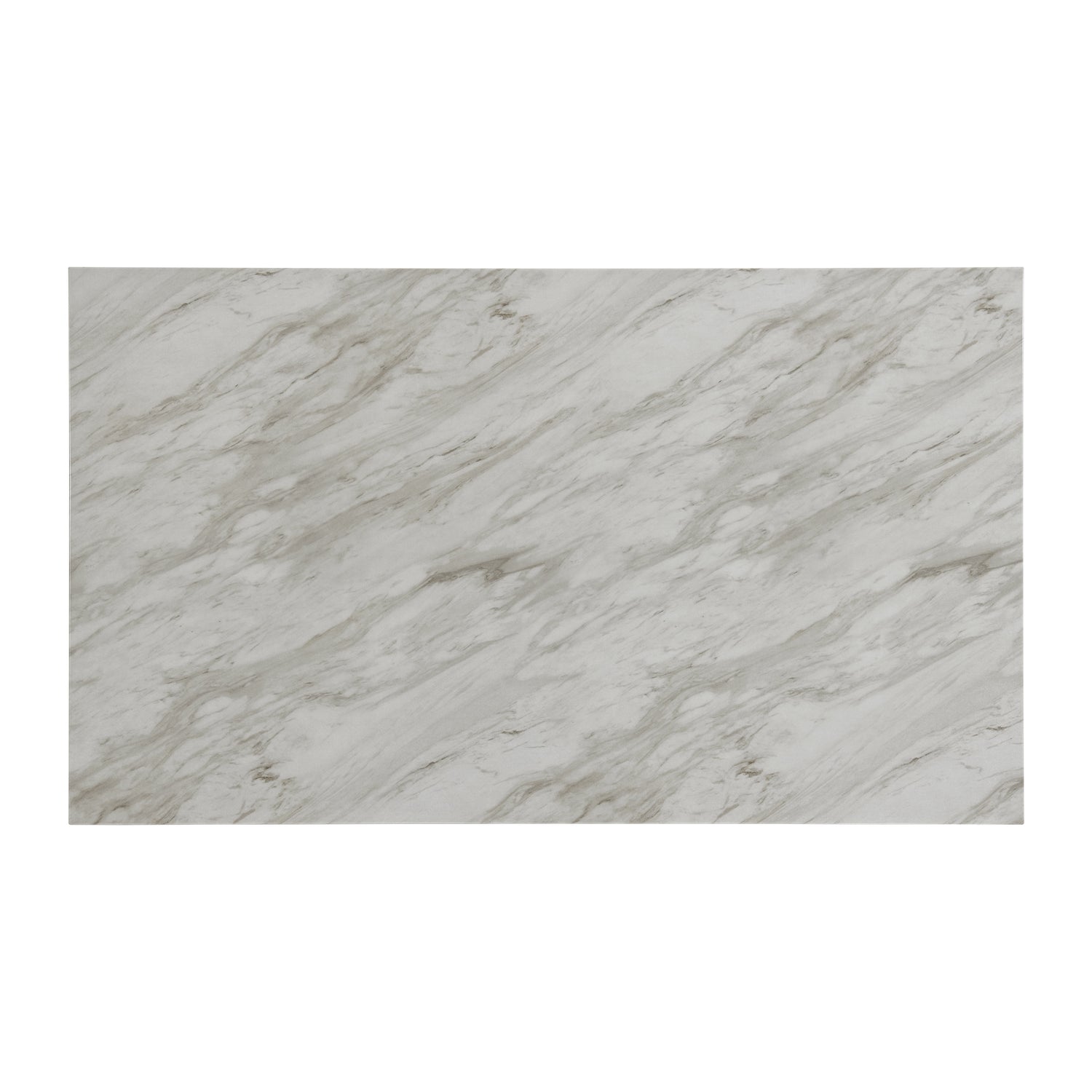 Everdeen Dining Table w/ White Faux Marble Top in Charcoal - Tampa Furniture Outlet