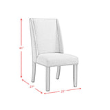 Everdeen Side Chair w/ Grey Fabric and Nail Heads in Charcoal (2 Per Carton) - Tampa Furniture Outlet