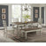 Farmington Storage Dining Bench in Medium Brown and Washed Stone – SKU D-9890-7-BN | Elements