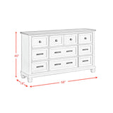 Farmington 9-Drawer Dresser in Medium Brown and Washed Stone - Tampa Furniture Outlet