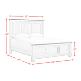 Farmington King Panel Bed in Medium Brown and Washed Stone - Tampa Furniture Outlet