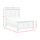 Farmington Queen Panel Bed in Medium Brown and Washed Stone - Tampa Furniture Outlet