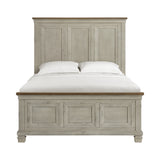 Farmington Queen Panel Bed in Medium Brown and Washed Stone