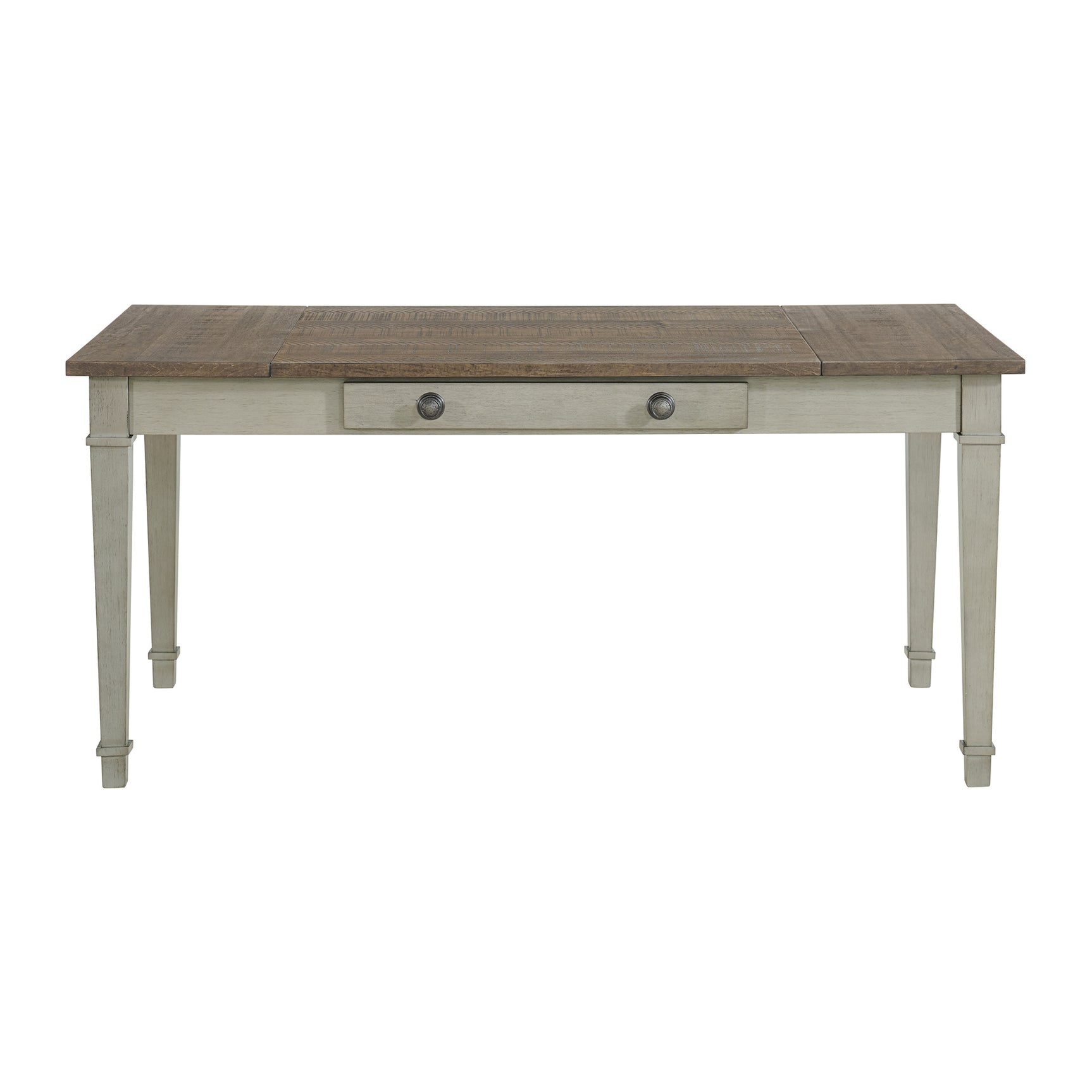 Farmington Rectangular Dining Table in Medium Brown and Washed Stone - Tampa Furniture Outlet