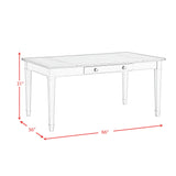 Farmington Rectangular Dining Table in Medium Brown and Washed Stone - Tampa Furniture Outlet