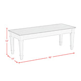 Farmington Storage Dining Bench in Medium Brown and Washed Stone - Tampa Furniture Outlet